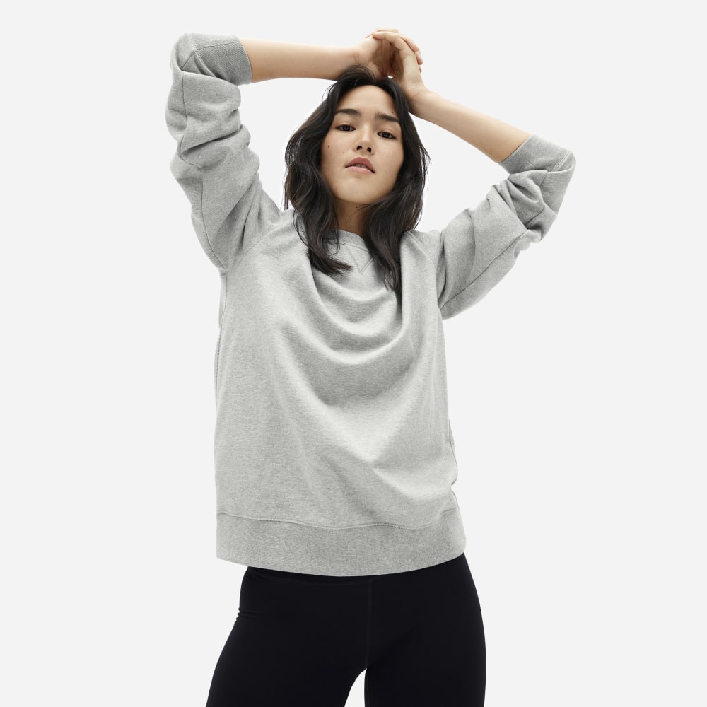 The Unisex French Terry Crew |  Heathered Grey-styoma