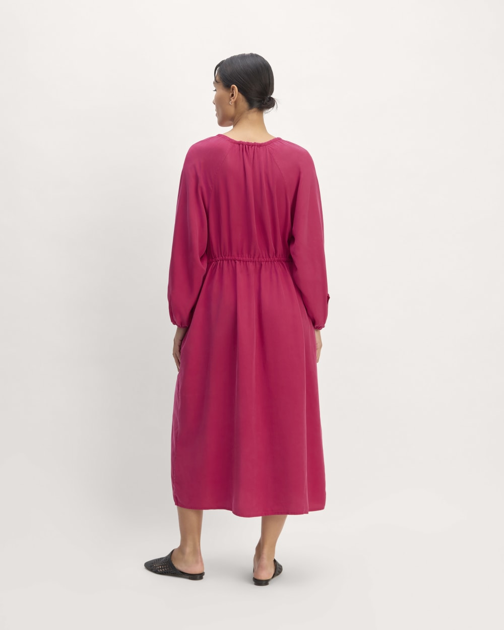 The TENCEL™ Gathered Maxi Dress | Red Currant-styoma