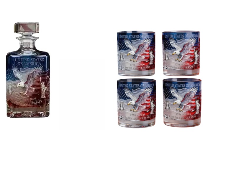 Limited Edition 2026 USA 250th Anniversary Commemorative Glass – 1776-2026 Heritage Edition