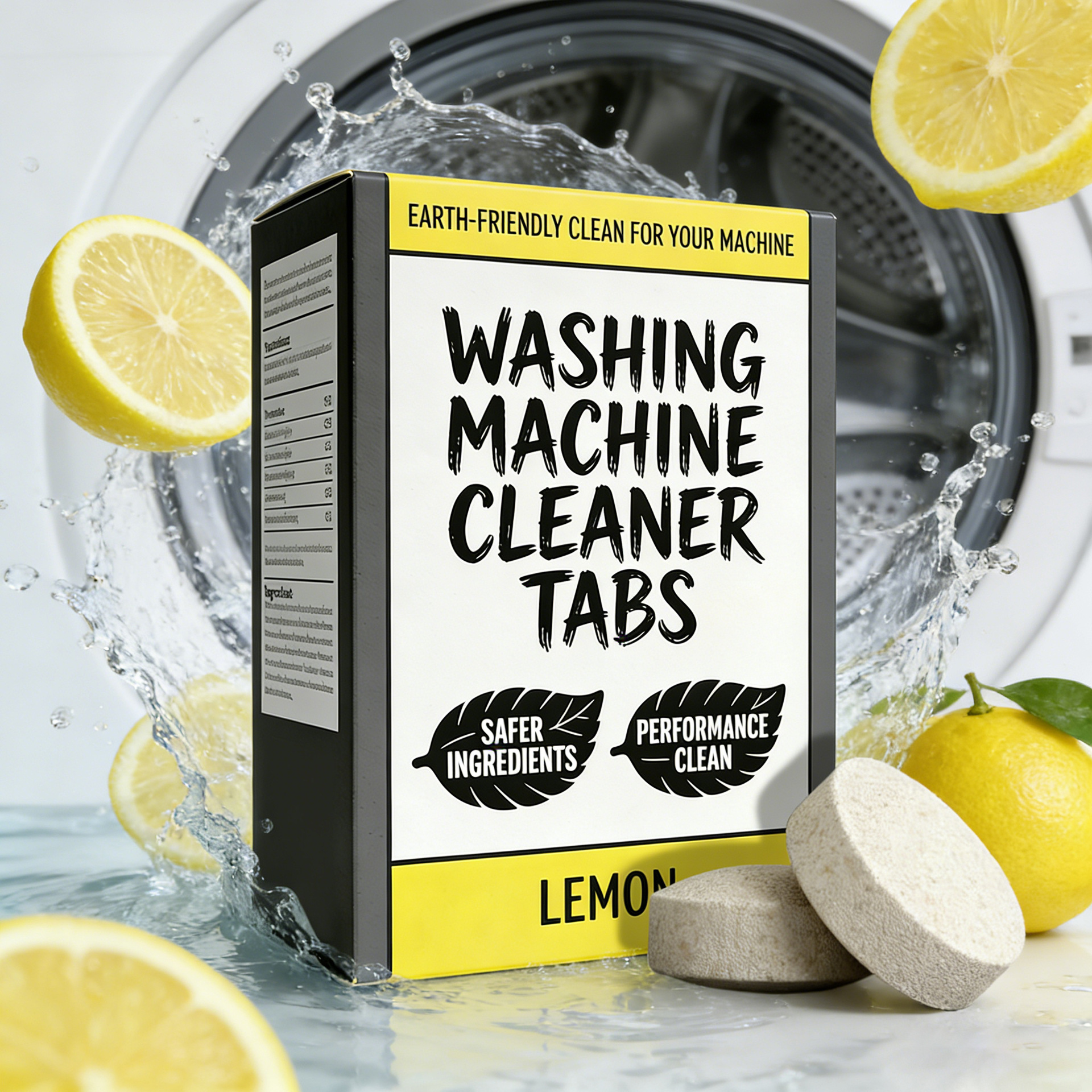 Cross-Border Washing Machine Tank Cleaner Decontamination And Descaling Fully Automatic Cleaning Effervescent Tablets Three-In-One Oxygen Cleaning Tablets