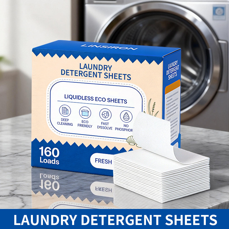 Cross-Border Laundry Tablets, Clothes And Sheets, Disposable Cleaner, Portable Laundry Bubble Paper, Highly Active Material, Powerful Decontamination