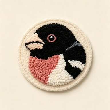 Bird Coasters Punch Needle Kit for Beginners Set