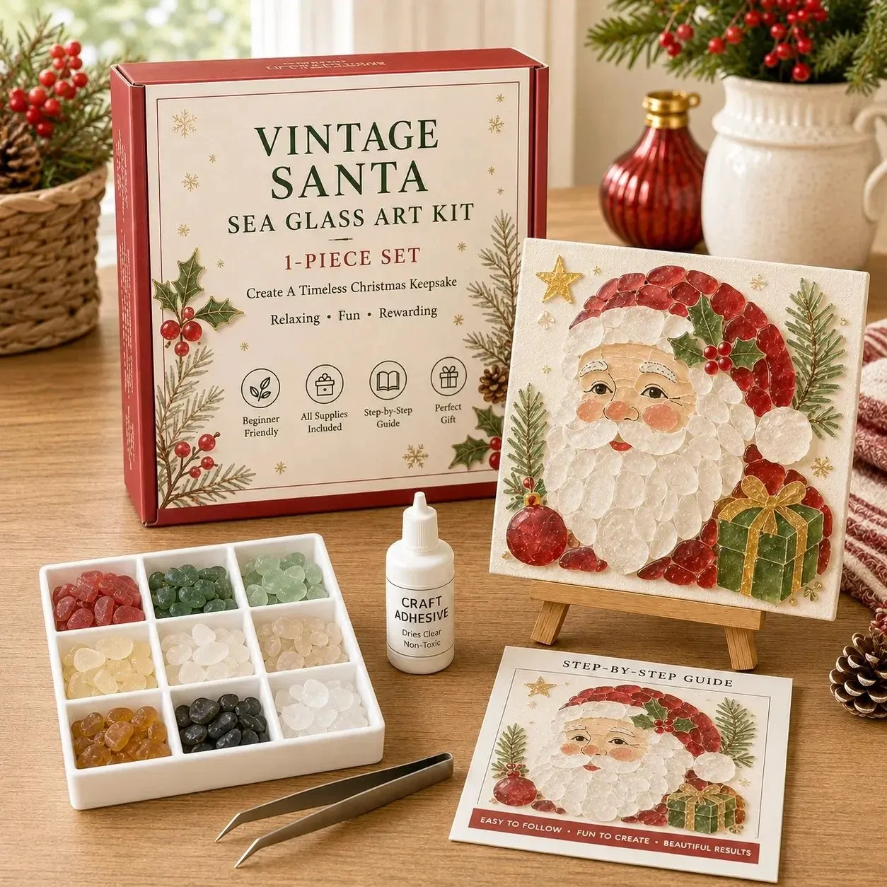 🔥 LAST DAY 49% OFF 🎄 Christmas Sea Glass Art Kit