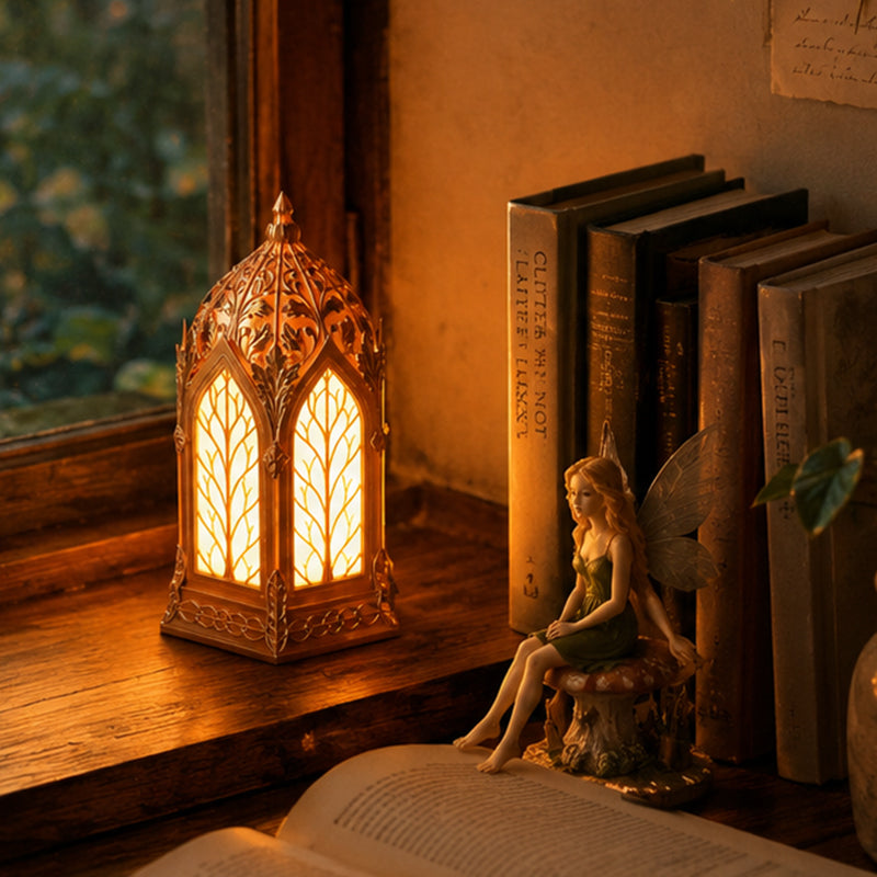 Fantasy elf lamp design details