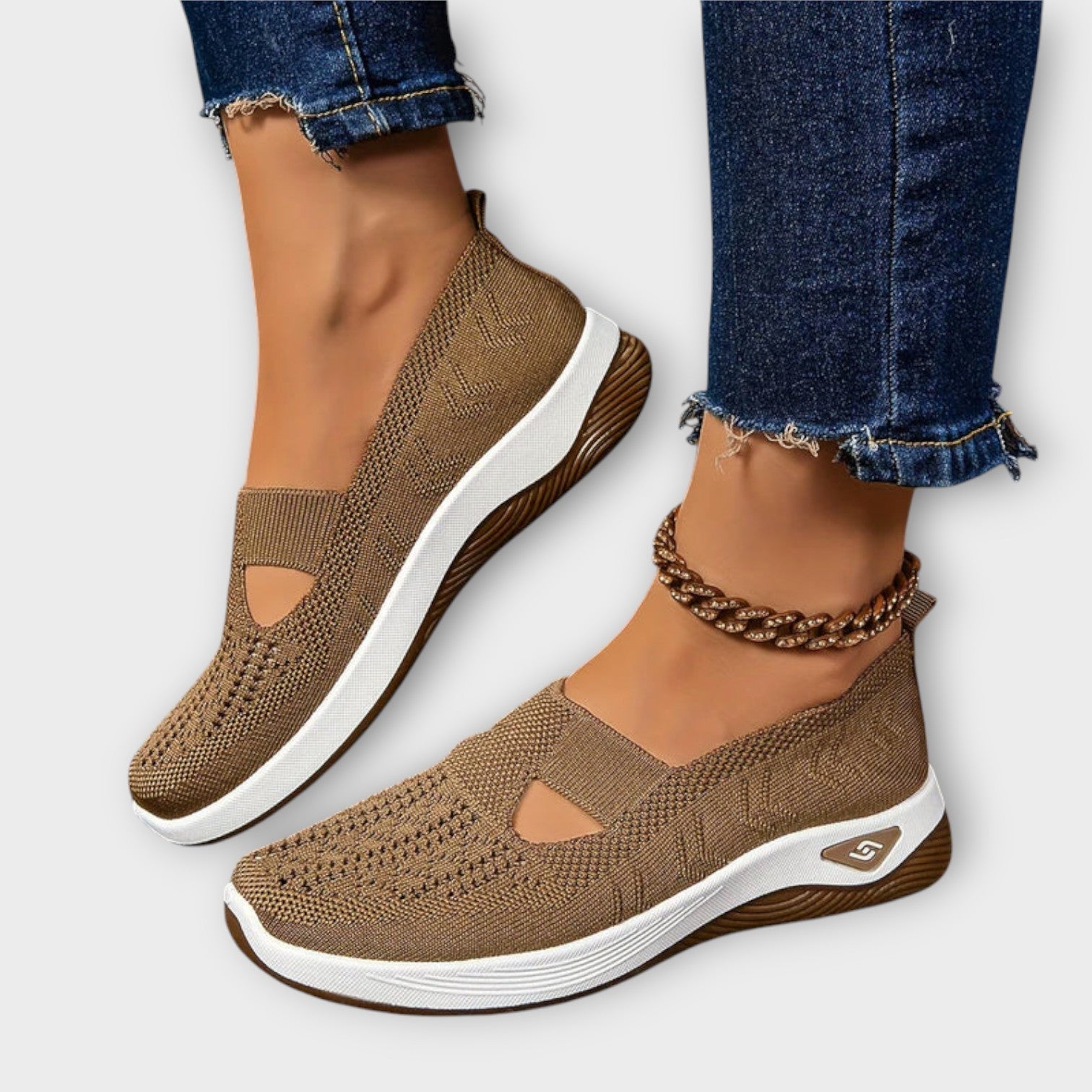 Comfortable Knit Slip-On Walking Shoes