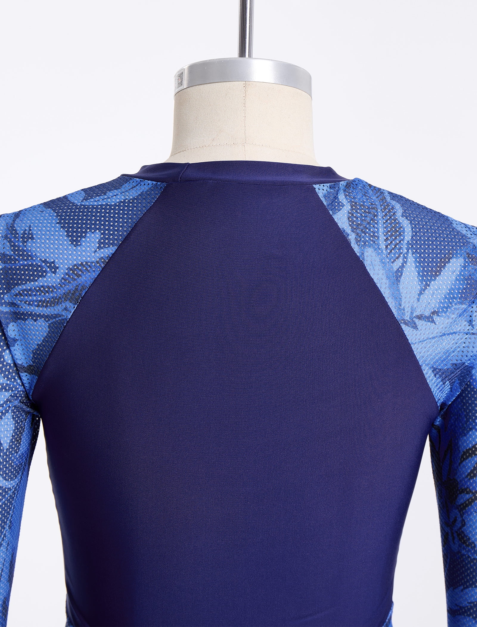 Women's Two-Piece Swimsuit — [Long Sleeve / Short Sleeve] Printed Swim Dress with Shorts