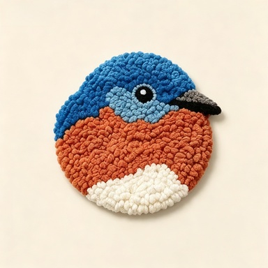 Bird Coasters Punch Needle Kit for Beginners Set