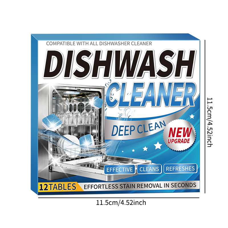 Cross-Border Dishwasher Detergent Dishwasher Cleaning Effervescent Tablets Kitchenware Heavy Oil Stain Removal Tableware Cleaning Tablets
