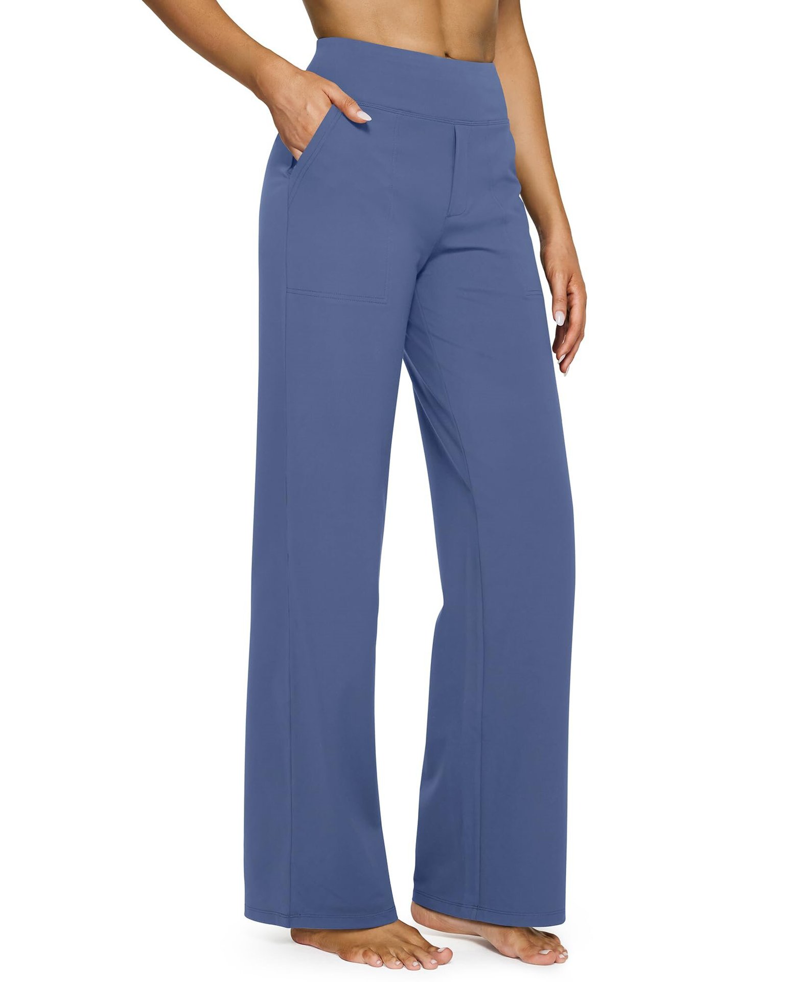 Casual High-Waisted Straight-Leg Yoga Pants