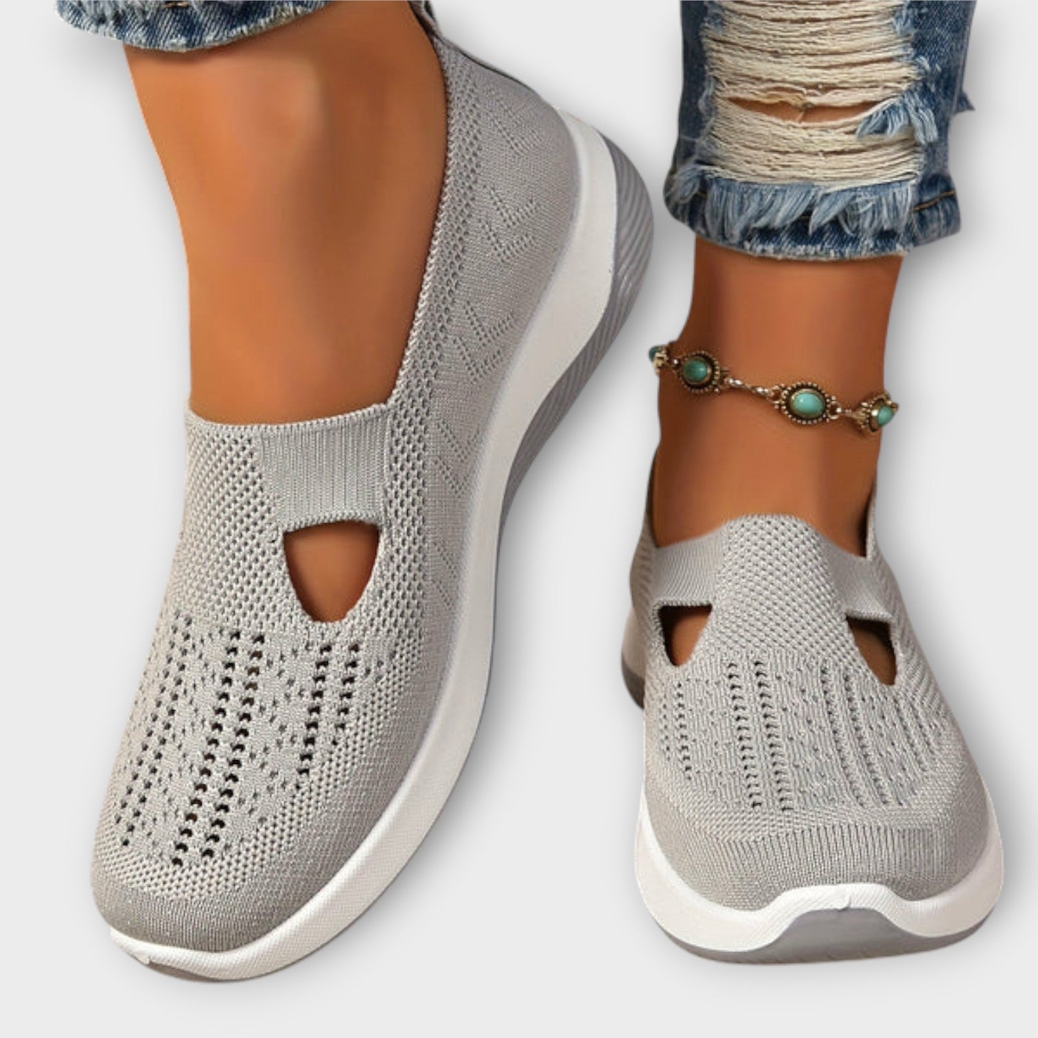 Comfortable Knit Slip-On Walking Shoes