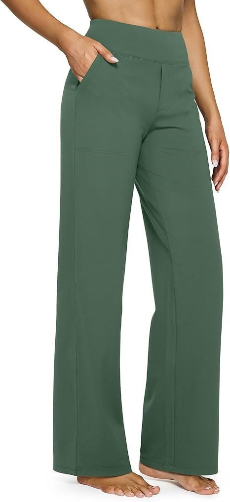 Casual High-Waisted Straight-Leg Yoga Pants