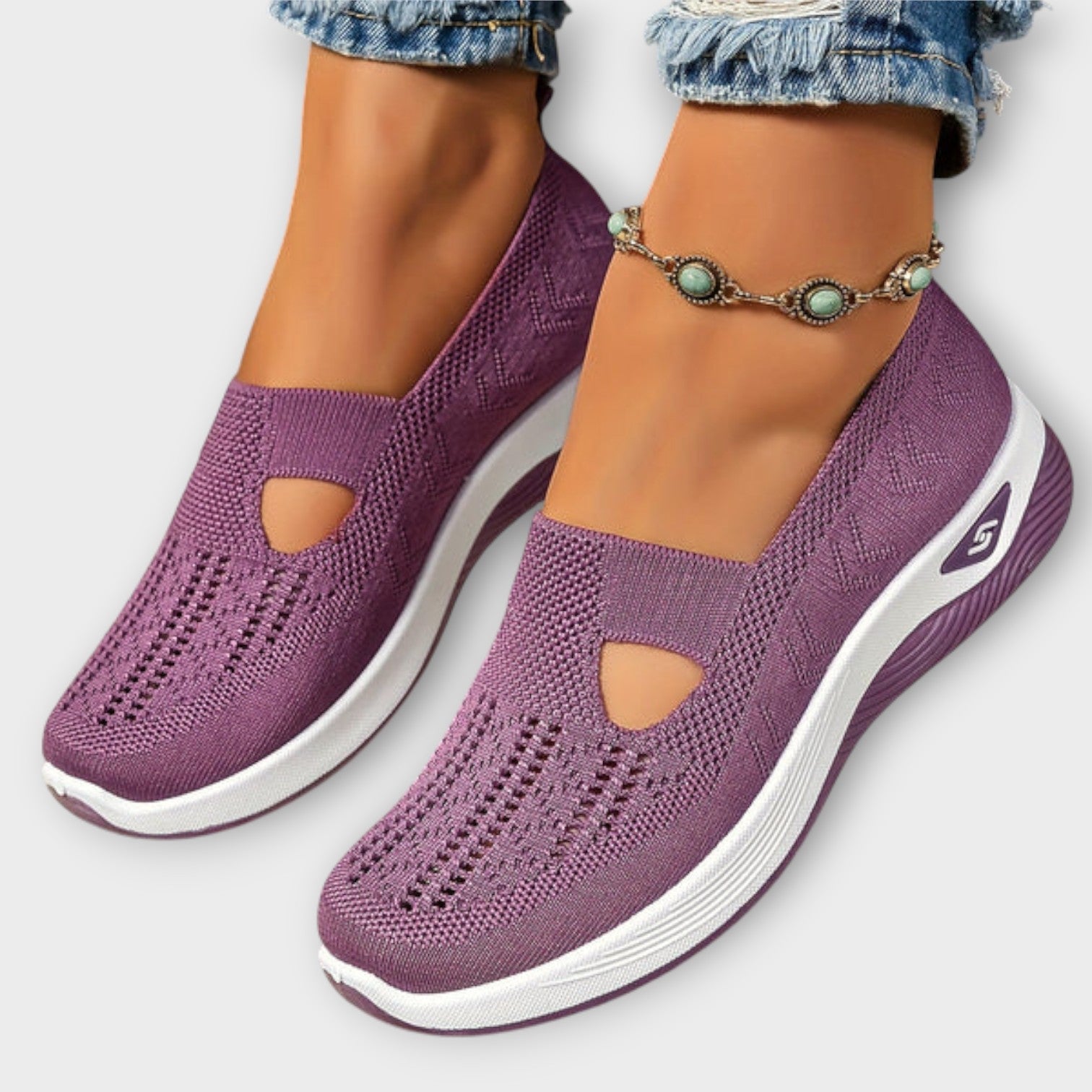 Comfortable Knit Slip-On Walking Shoes