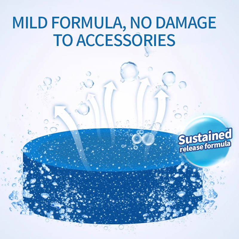 Cross-Border Toilet Cleaning Tablets Toilet Block Toilet Blue Bubble Removes Urine Scale And Stains Long-Lasting Toilet Cleaning Spirit Toilet Cleaning Tablets