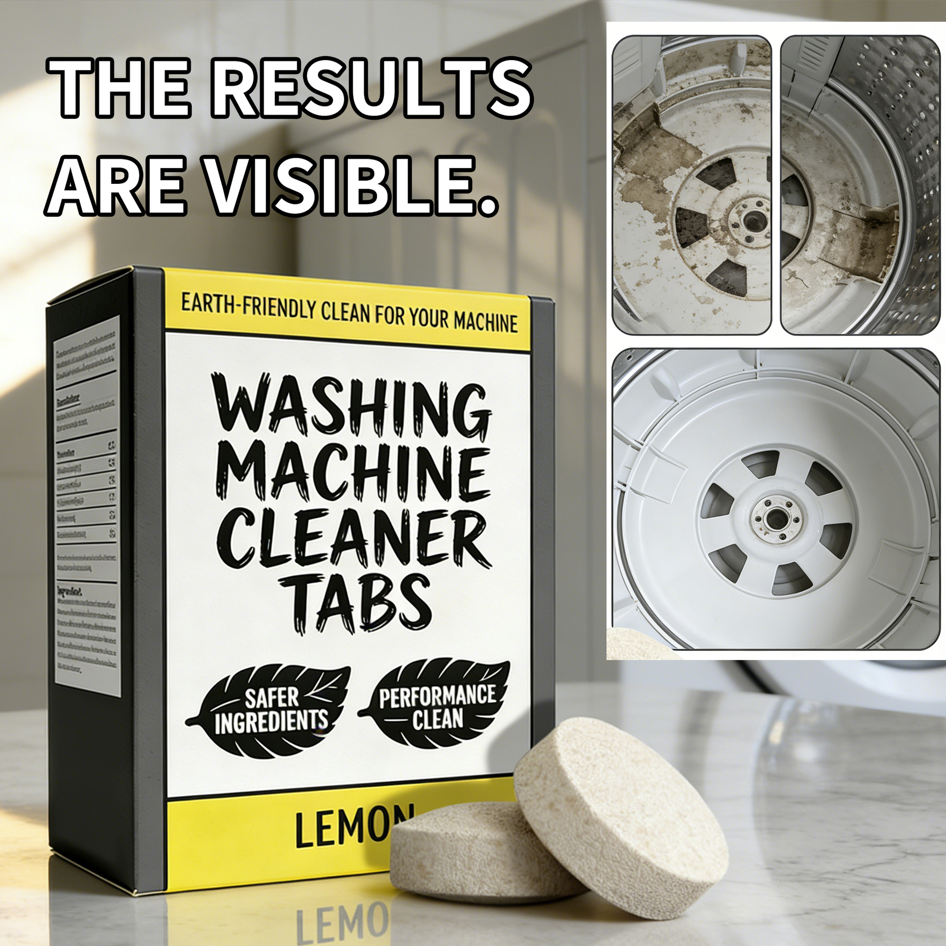 Cross-Border Washing Machine Tank Cleaner Decontamination And Descaling Fully Automatic Cleaning Effervescent Tablets Three-In-One Oxygen Cleaning Tablets