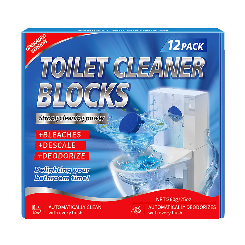 Cross-Border Toilet Cleaning Tablets Toilet Block Toilet Blue Bubble Removes Urine Scale And Stains Long-Lasting Toilet Cleaning Spirit Toilet Cleaning Tablets