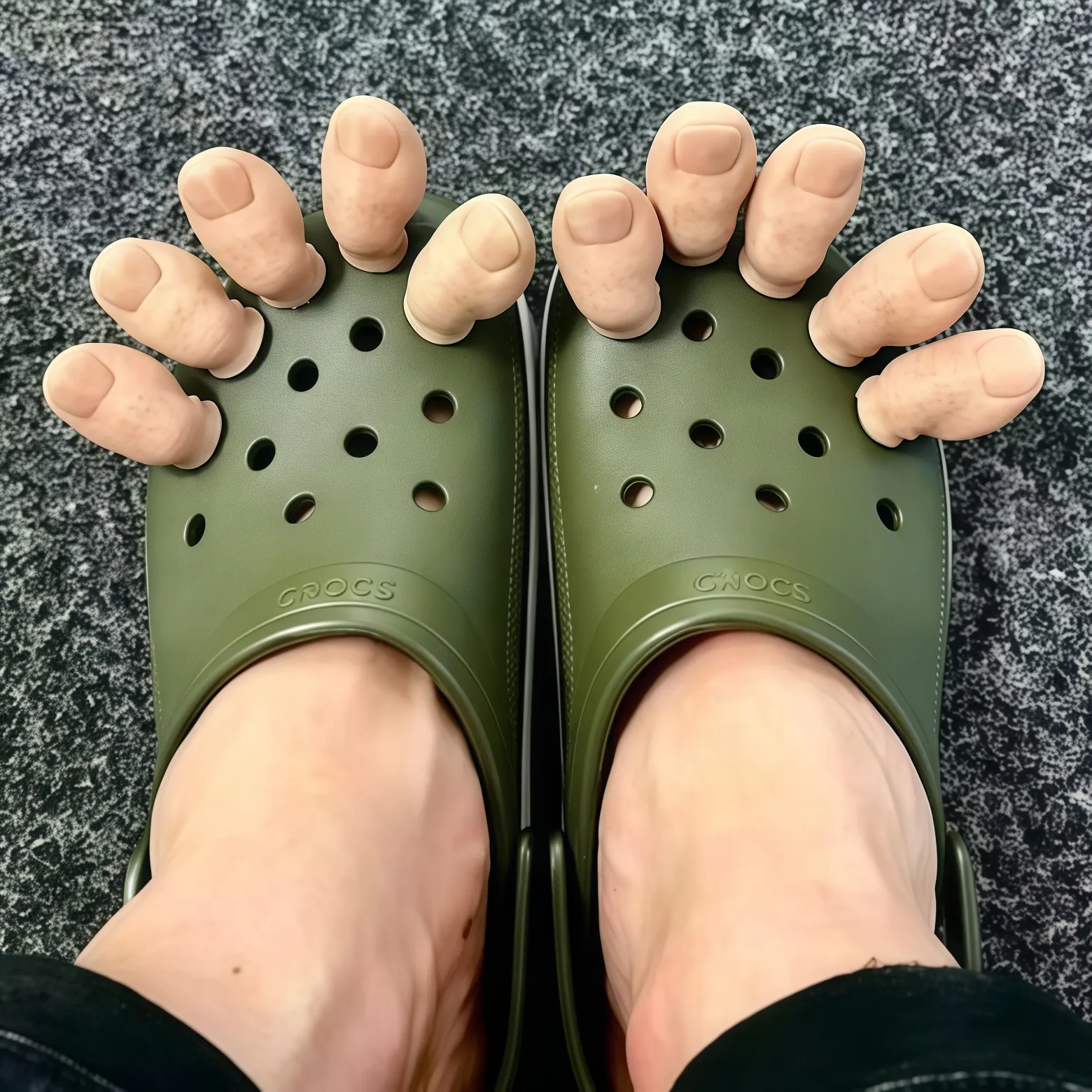 Realistic Human Toe Croc Charms | 2 Styles: Hairy & Hairless