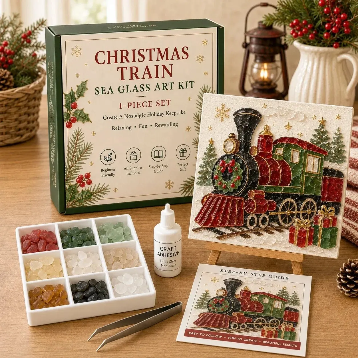 🔥 LAST DAY 49% OFF 🎄 Christmas Sea Glass Art Kit