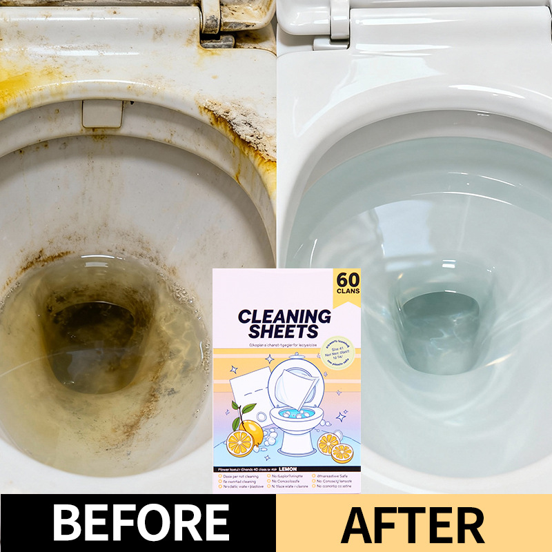 Cross-Border Toilet Cleaning Paper Septic Tank Safe Toilet Cleaner Remove Stains And Urine Scale Portable Toilet Cleaning Tablets