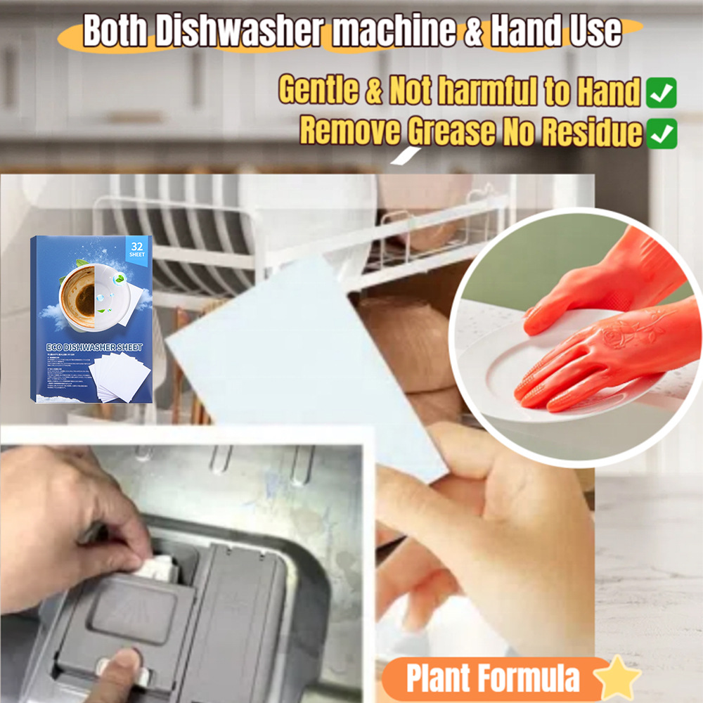 Cross-Border Dishwasher Cleaning Tablets Dishwasher Cleaning Paper Instant Detergent Heavy Oil Stain Microwave Oven Cleaning Agent