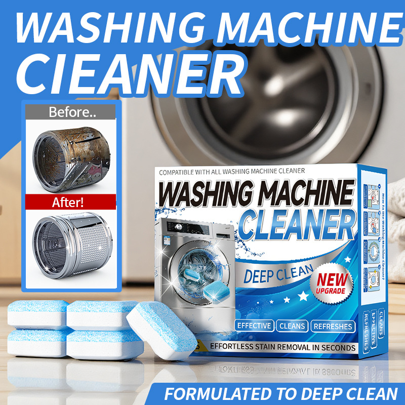 Cross-Border Washing Machine Detergent Washing Machine Effervescent Tablets Decontamination And Descaling Washing Machine Cleaning Tablets Fully Automatic Cleaning