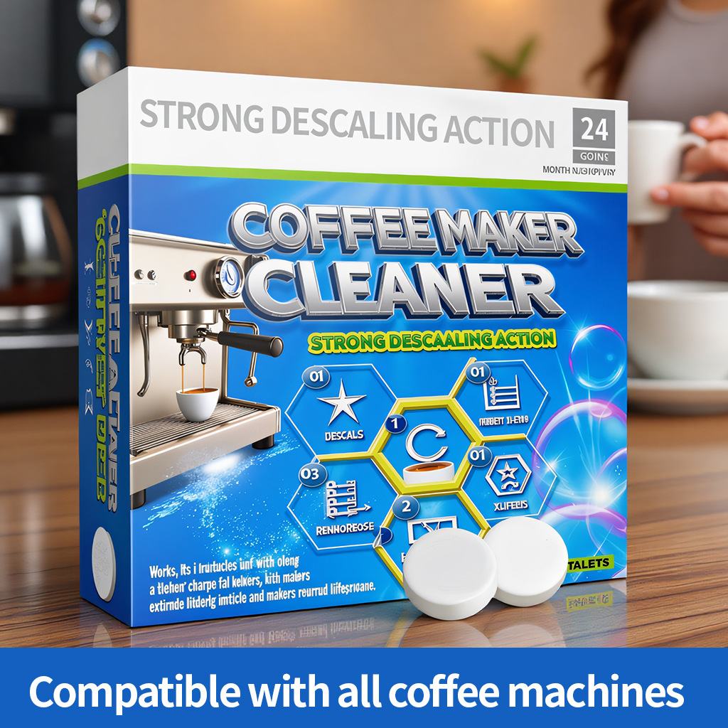 Cross-Border Coffee Machine Cleaner, Coffee Machine Effervescent Tablets, Tea Stains, Coffee Stains, Scale Cleaning And Care, Universal Coffee Machine