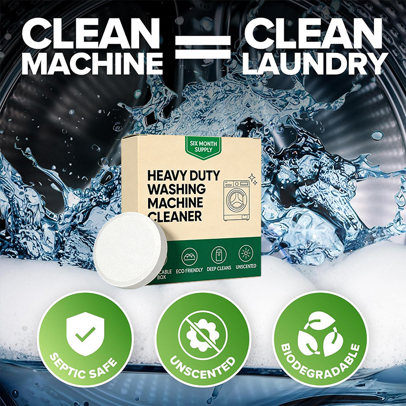 Cross-Border Washing Machine Tank Cleaning Tablets Washing Machine Cleaning Effervescent Tablets To Remove Dirt And Stains Household Three-In-One Cleaning Tablets