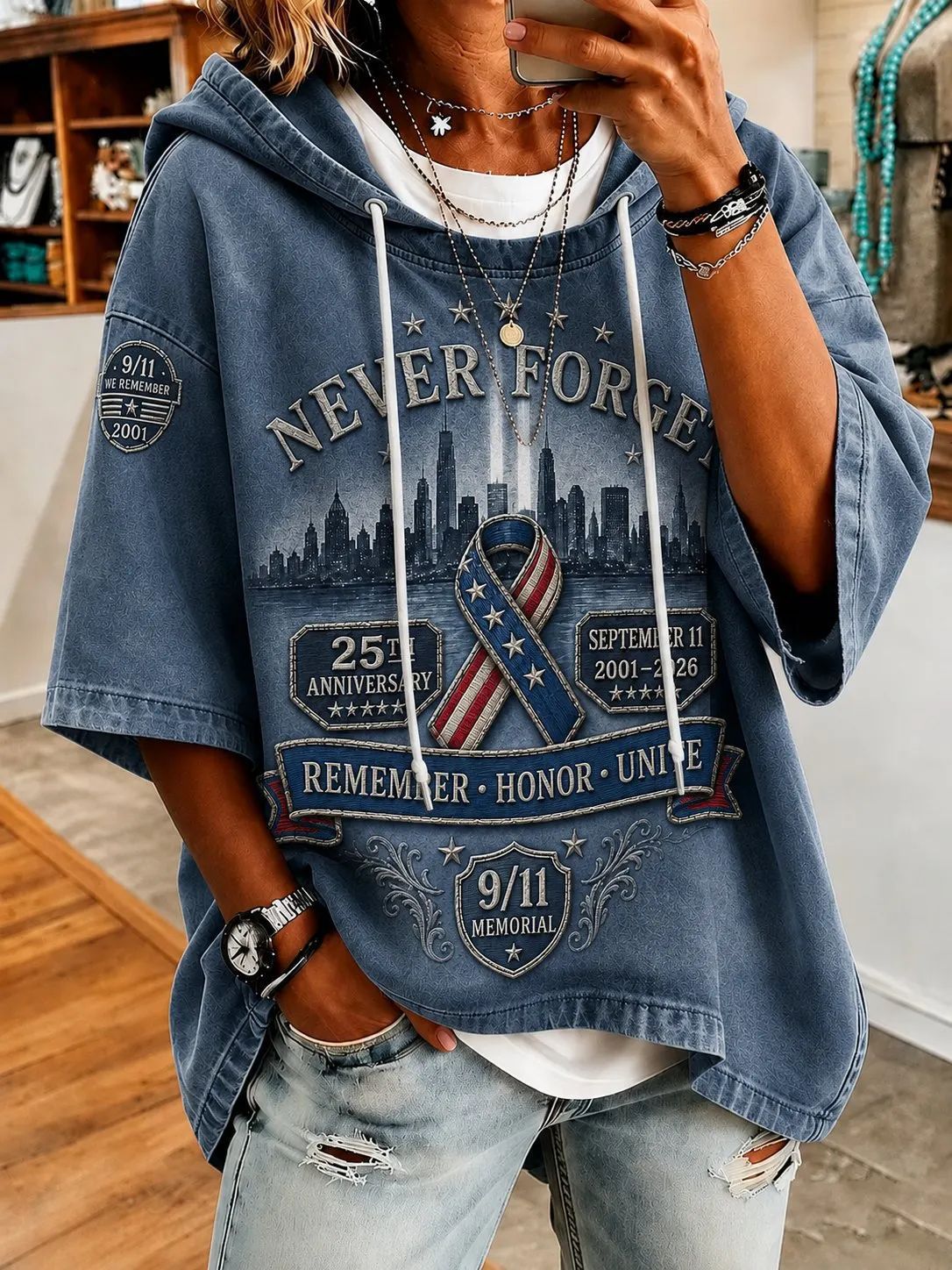 Limited-time 50% off 250th Anniversary Halloween 3D Printed Long-Sleeve Hooded T-Shirt