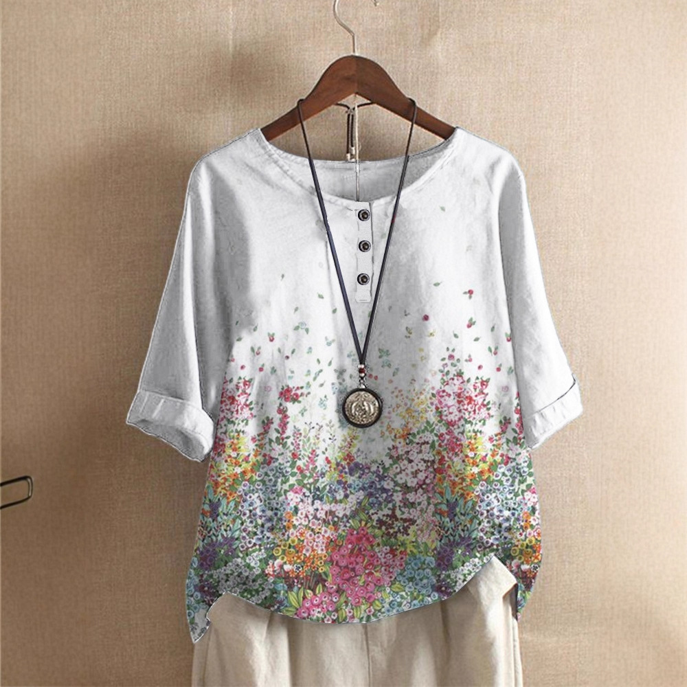 Women's Loose-fitting Fashion Digital Print Casual Top
