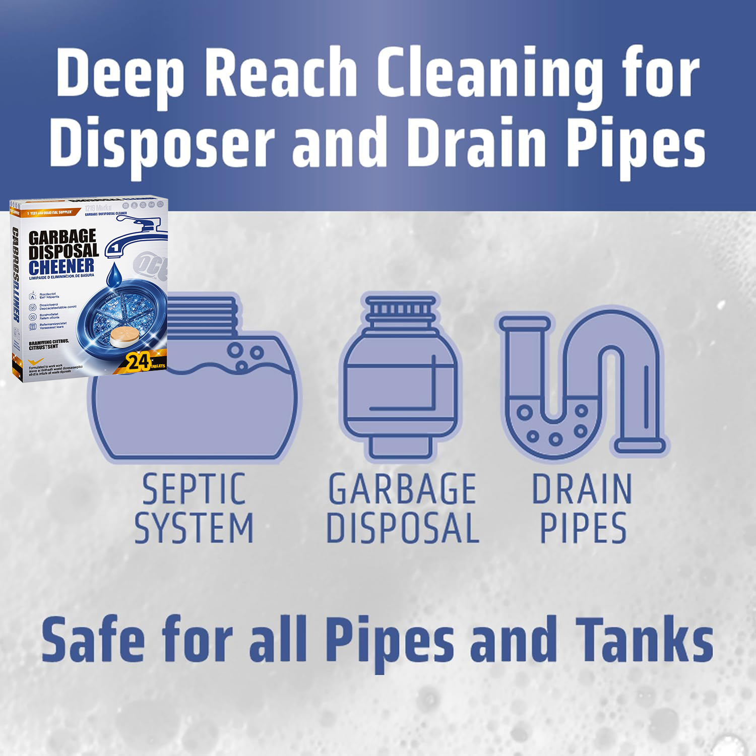 Cross-Border Kitchen Waste Disposer Cleaning Tablets Foam Sink Garbage Disposer Freshener Kitchen Drain Cleaning