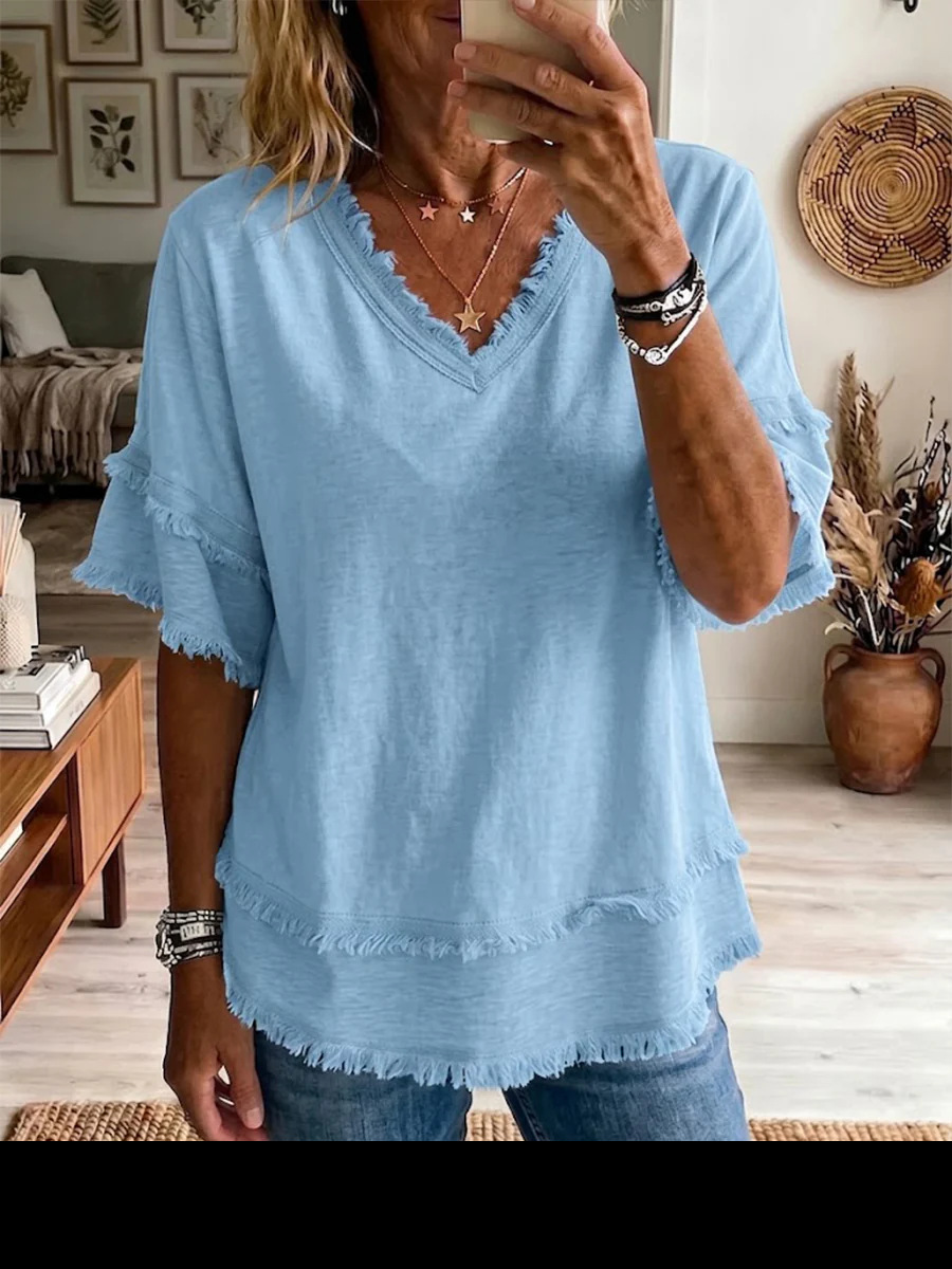 Women's Shirt Boho Shirt Casual Shirt Solid Color Elegant Bohemia Active Short Sleeve Long Tops Casual Daily Holiday Blue Black White Pink Green Summer Spring