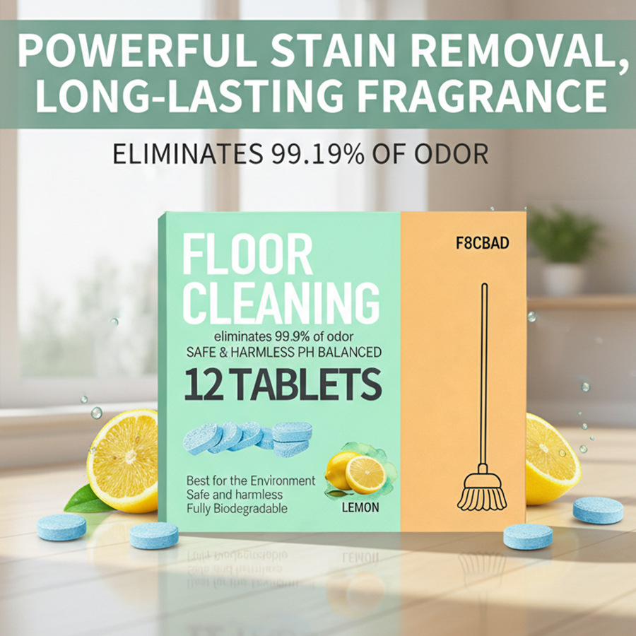 Cross-Border Floor Cleaner Wooden Floor Tile Household Cleaner Decontamination And Descaling Fresh Fragrance Floor Descaling Tablets