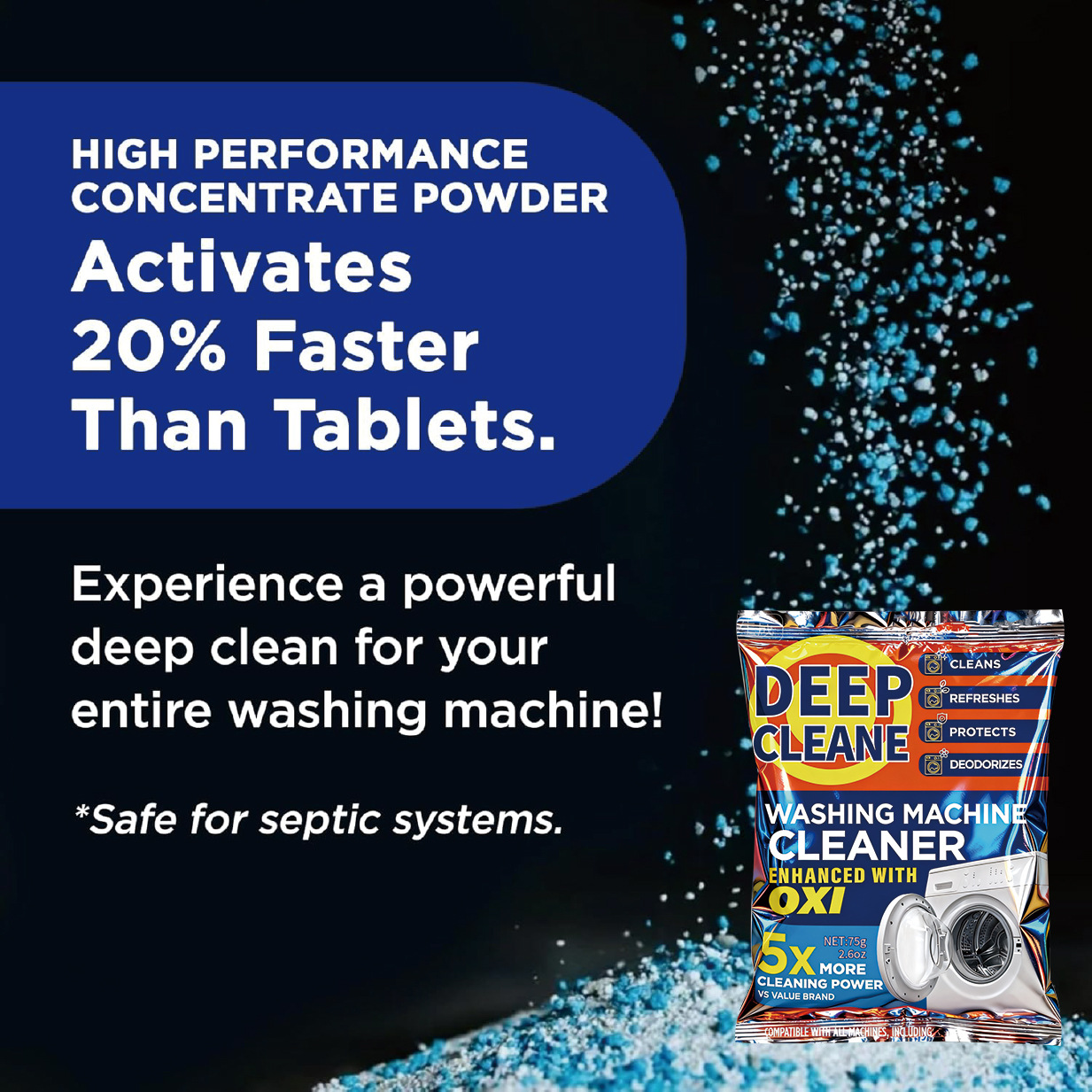 Cross-Border Washing Machine Tank Cleaner Washing Machine Cleaning Powder Household Commercial Washing Machine Cleaning Deep Cleaning Decontamination