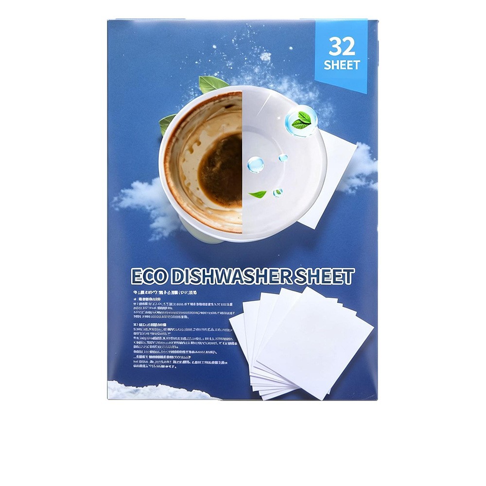 Cross-Border Dishwasher Cleaning Tablets Dishwasher Cleaning Paper Instant Detergent Heavy Oil Stain Microwave Oven Cleaning Agent