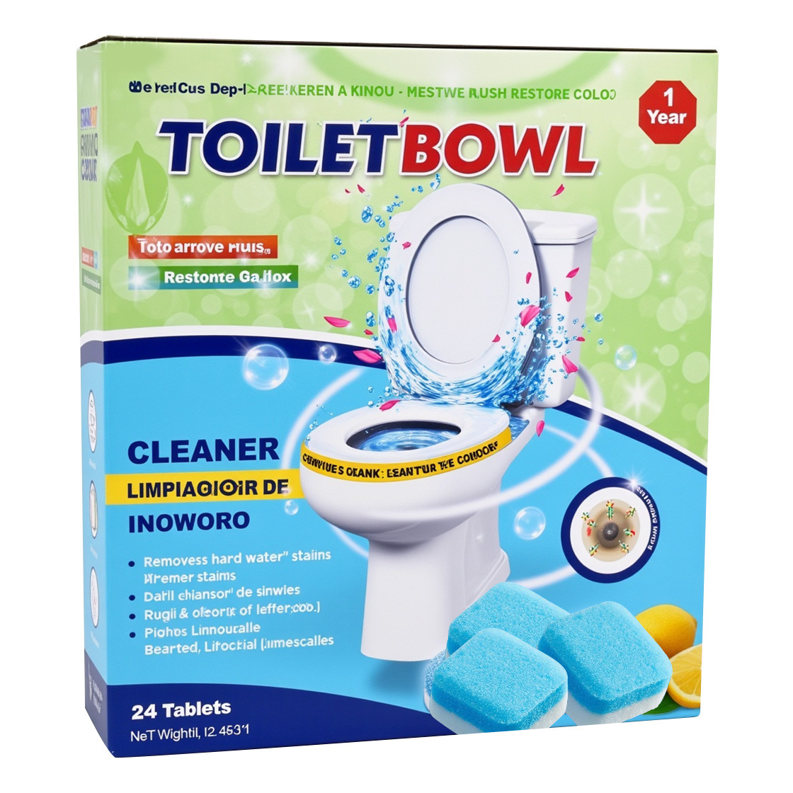 Cross-Border Toilet Cleaner, Toilet Effervescent Tablets, Urine Scale Removal Toilet Cleaning Tablets, Toilet Cleaning Spirit, Household Toilet Cleaning Tablets