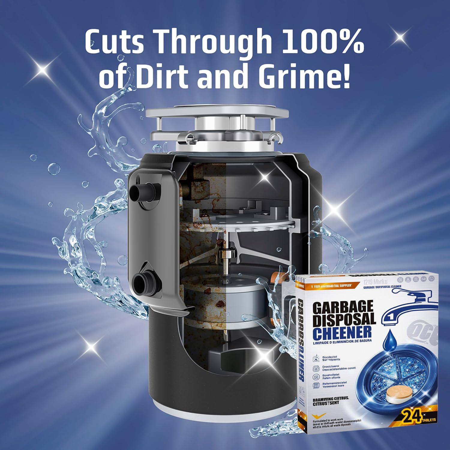 Cross-Border Kitchen Waste Disposer Cleaning Tablets Foam Sink Garbage Disposer Freshener Kitchen Drain Cleaning