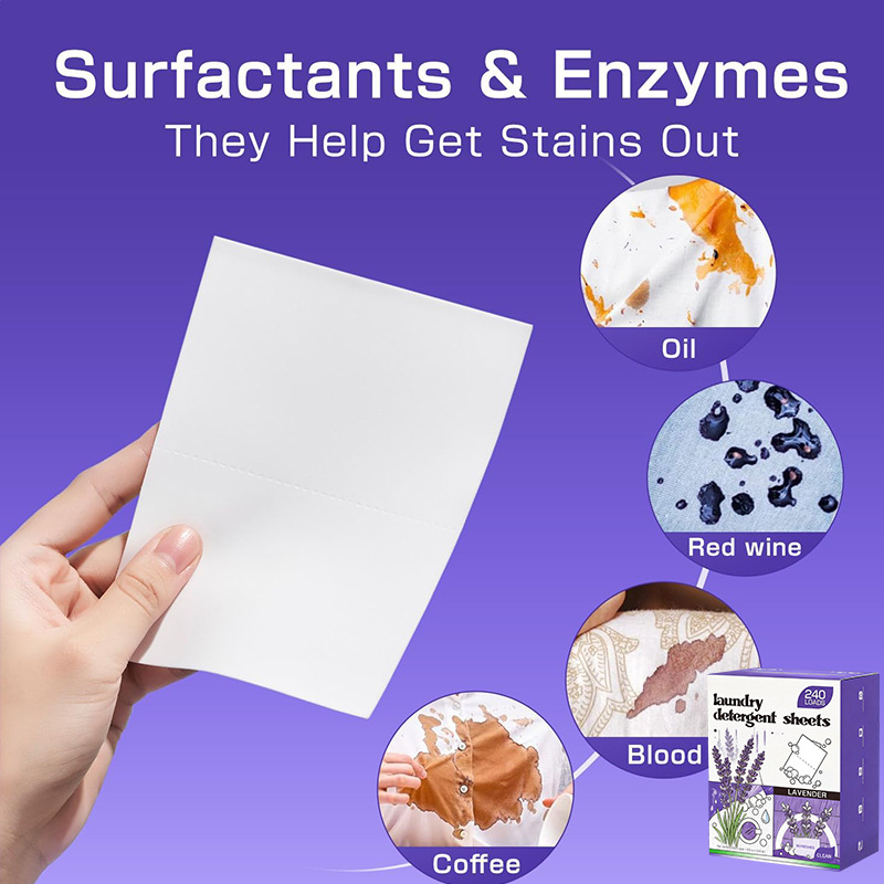 Cross-Border Laundry Tablets To Remove Tens Of Thousands Of Stains, Clothing Care Sheets, Disposable Detergent, Portable Laundry Bubble Paper
