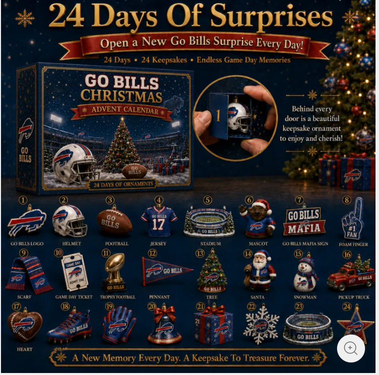 【Limited Edition】🔥Only 30 pieces left✨⏰Anniversary Limited Edition✨49% off! 🔥2026 Buffalo Bills Advent Calendar