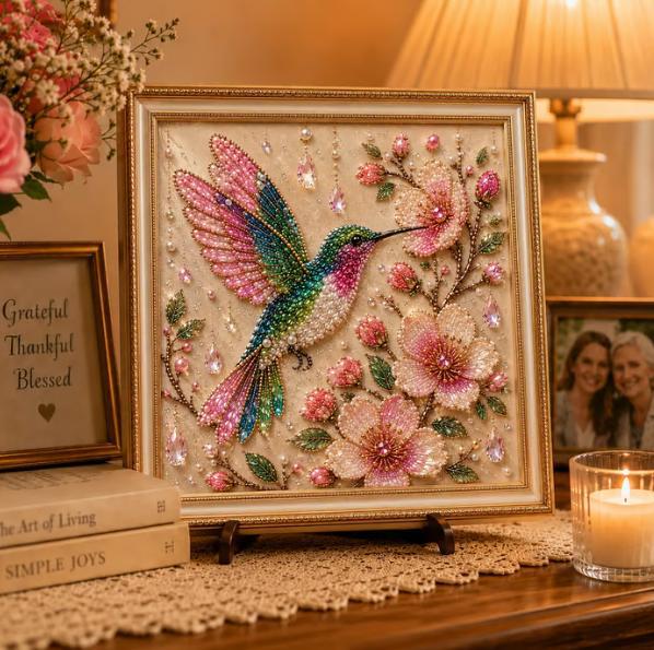 New Luxury Bird-Shaped Pearl Art DIY Set: Cartoon Animal Rhinestone Full-Diamond Indoor Decorative Painting