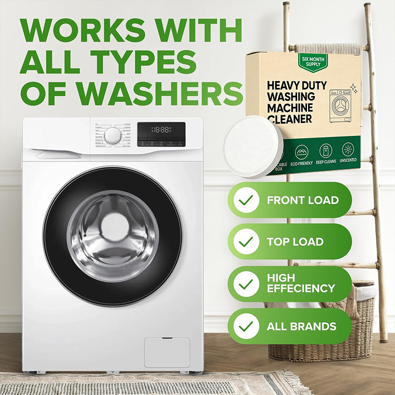 Cross-Border Washing Machine Tank Cleaning Tablets Washing Machine Cleaning Effervescent Tablets To Remove Dirt And Stains Household Three-In-One Cleaning Tablets
