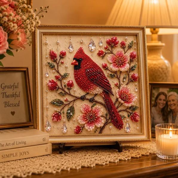 New Luxury Bird-Shaped Pearl Art DIY Set: Cartoon Animal Rhinestone Full-Diamond Indoor Decorative Painting