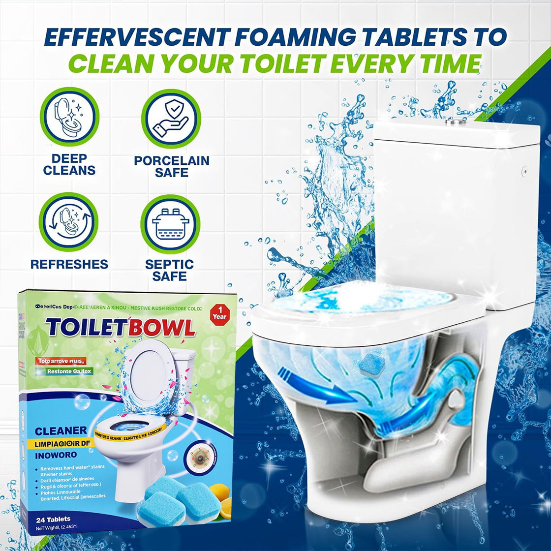 Cross-Border Toilet Cleaner, Toilet Effervescent Tablets, Urine Scale Removal Toilet Cleaning Tablets, Toilet Cleaning Spirit, Household Toilet Cleaning Tablets