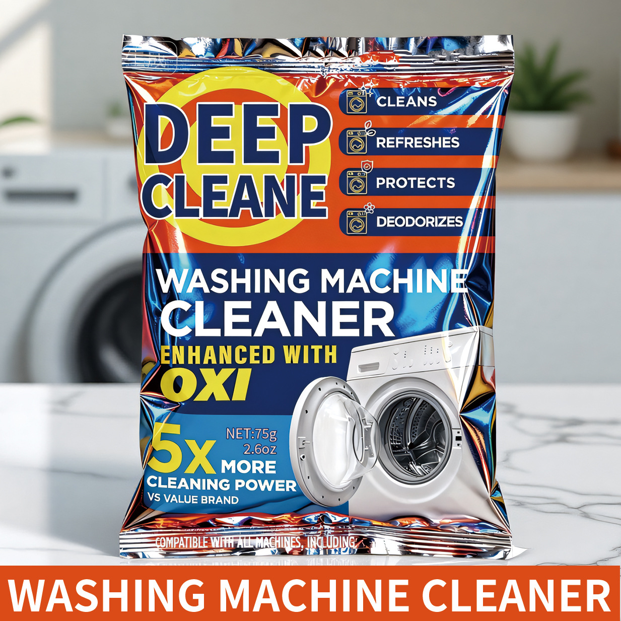 Cross-Border Washing Machine Tank Cleaner Washing Machine Cleaning Powder Household Commercial Washing Machine Cleaning Deep Cleaning Decontamination