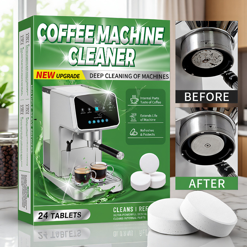 Cross-Border Coffee Machine Cleaner, Coffee Stain And Tea Stain Cleaner, Coffee Machine Effervescent Tablet, Tea Stain Cleaning Filter Maintenance
