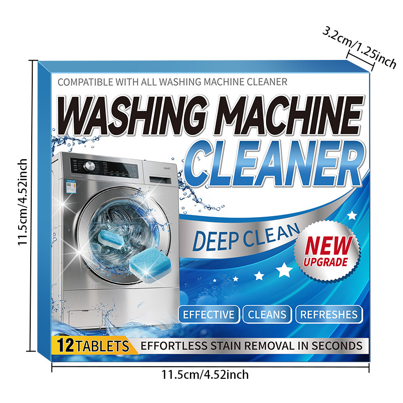 Cross-Border Washing Machine Detergent Washing Machine Effervescent Tablets Decontamination And Descaling Washing Machine Cleaning Tablets Fully Automatic Cleaning