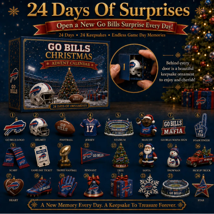 【Limited Edition】🔥Only 30 pieces left✨⏰Anniversary Limited Edition✨49% off! 🔥2026 Buffalo Bills Advent Calendar