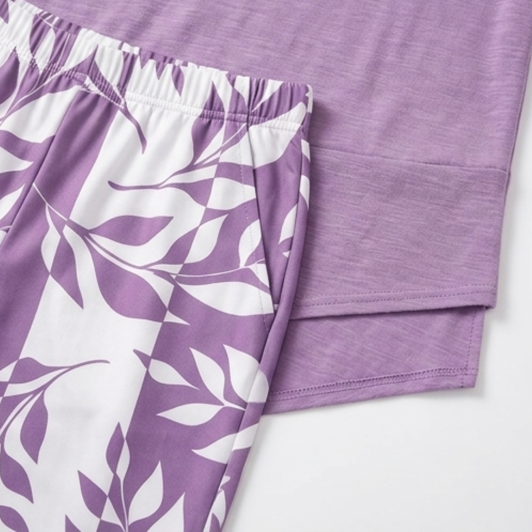 Asymmetric Tunic & Wide Leg Pants Set