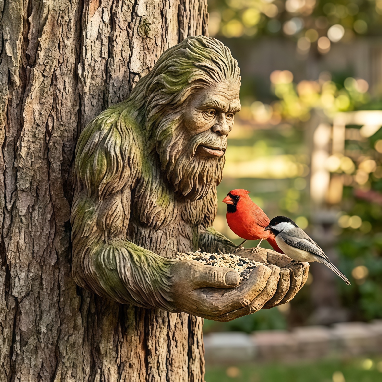 Bird feeder resin craft ornament garden