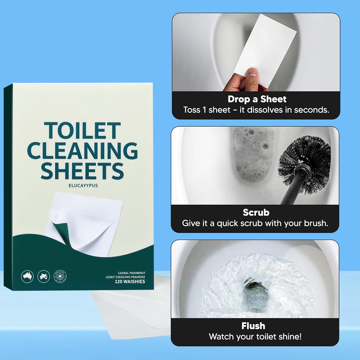 Cross-Border Dissolvable Toilet Cleaning Tablets Toilet Paper Household Toilet Cleaner Toilet Cleaner To Remove Urine Scale And Stains