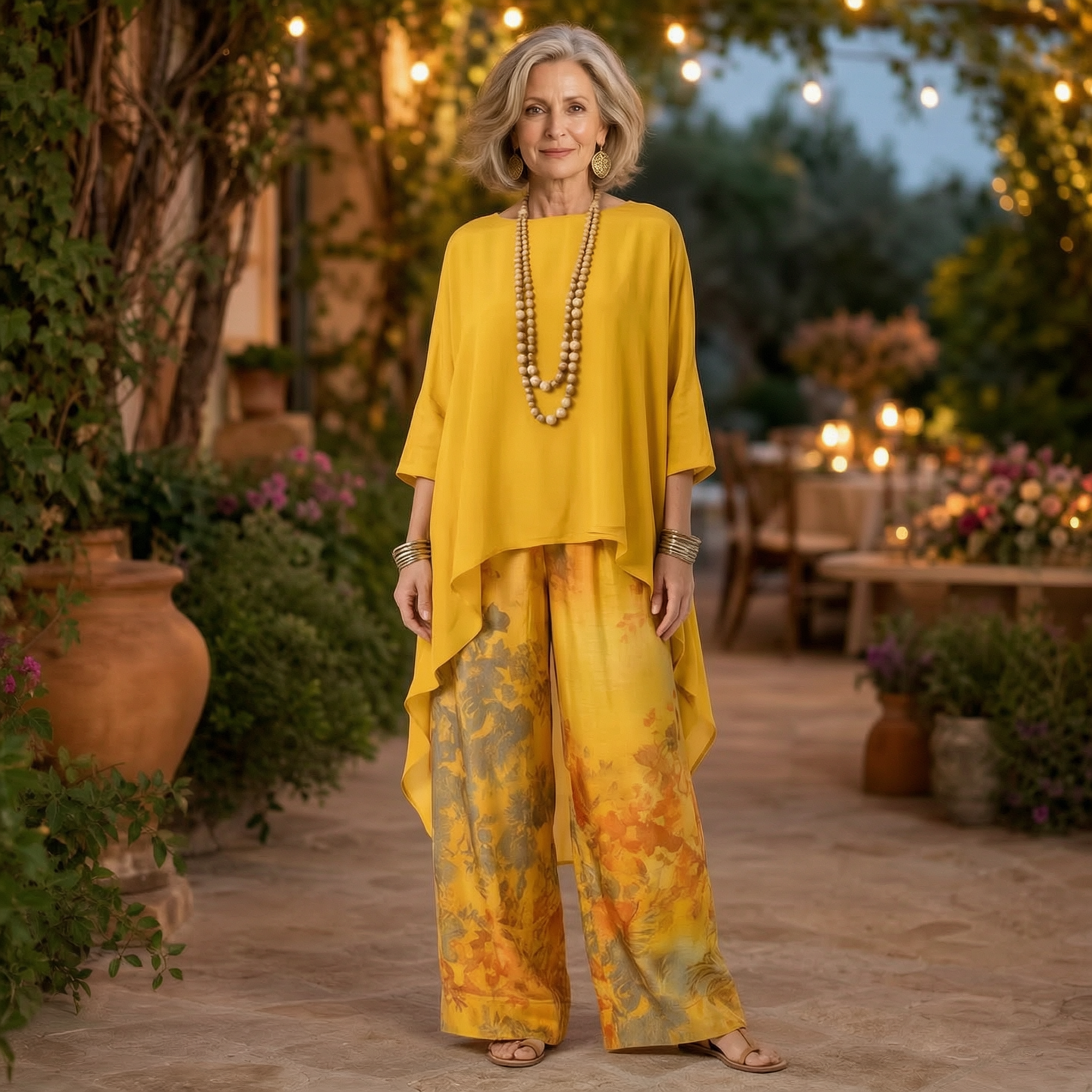 Elegant Passion - Summer Women's Wide-Leg Pants Casual Two-Piece Set