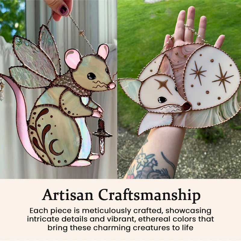 Fairy mouse suncatcher detail